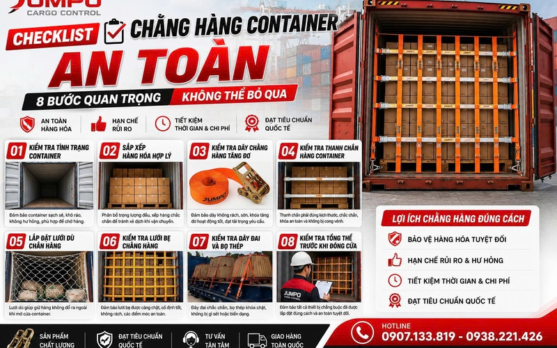 Checklist Chằng Hàng Container An Toàn – Các Bước Quan Trọng Không Thể Bỏ Qua