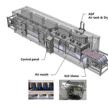 Hầm cấp đông băng tải thép Steel belt type Tunnel Freezer & Cooler