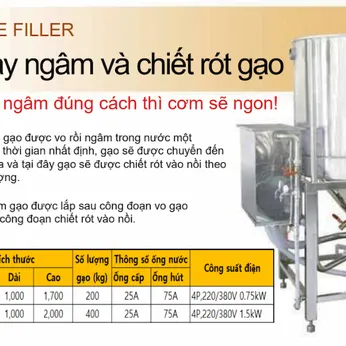Máy ngâm và chiết rót gạo