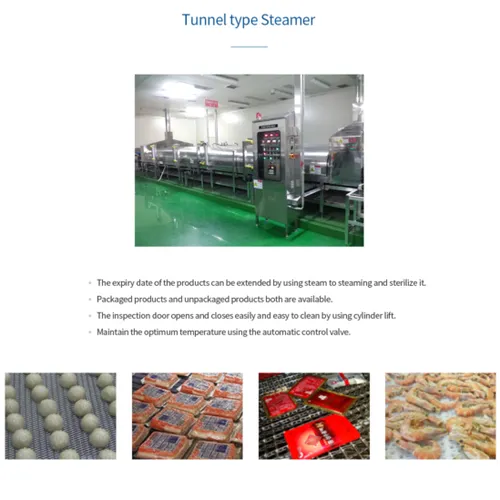 Thiết bị hấp băng tải loại đường hầm [Tunnel type Steamer]