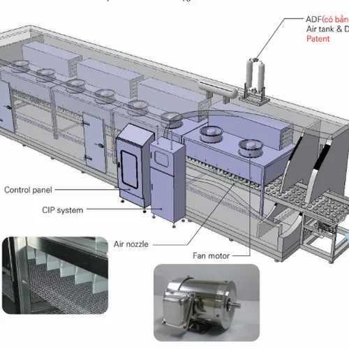 Air Nozzle Tunnel Freezer & Cooler