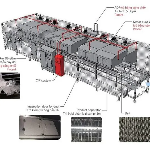 Hầm cấp đông chuyên dùng cho cơm và rau củ quả - Rice & Vegetables Tunnel Freezer & Cooler