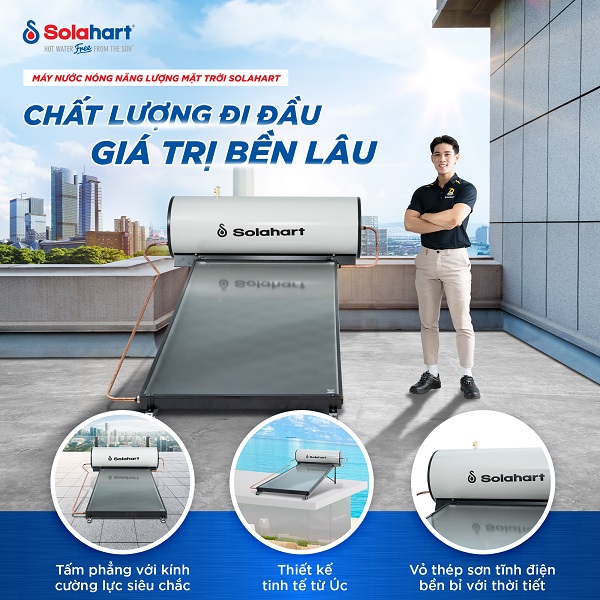 Máy nước nóng năng lượng mặt trời Solahart -Úc Máy nước nóng năng lượng mặt trời Solahart -Úc