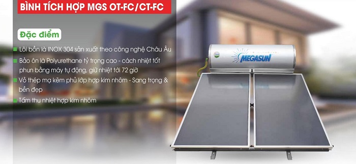 Máy nước nóng tấm phẳng Megasun - Thương hiệu lớn ở Việt Nam Máy nước nóng tấm phẳng Megasun - Thương hiệu lớn ở Việt Nam