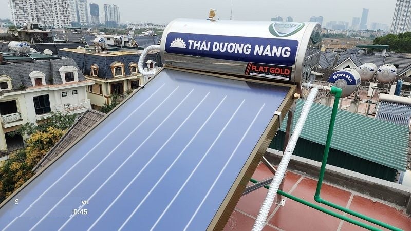 Máy nước nóng mặt trời dạng tấm phẳng 150L Sơn Hà Máy nước nóng mặt trời dạng tấm phẳng 150L Sơn Hà