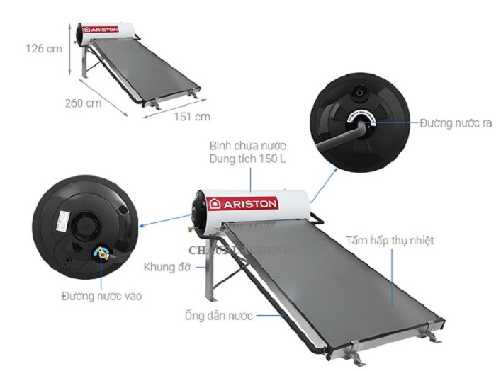 Máy nước nóng năng lượng mặt trời chịu áp lực Ariston Máy nước nóng năng lượng mặt trời chịu áp lực Ariston