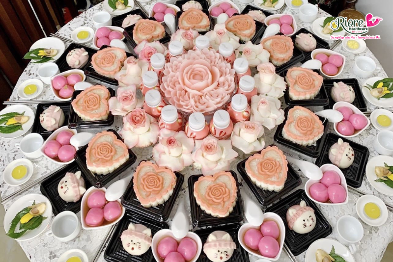 Mâm cúng thôi nôi bé gái