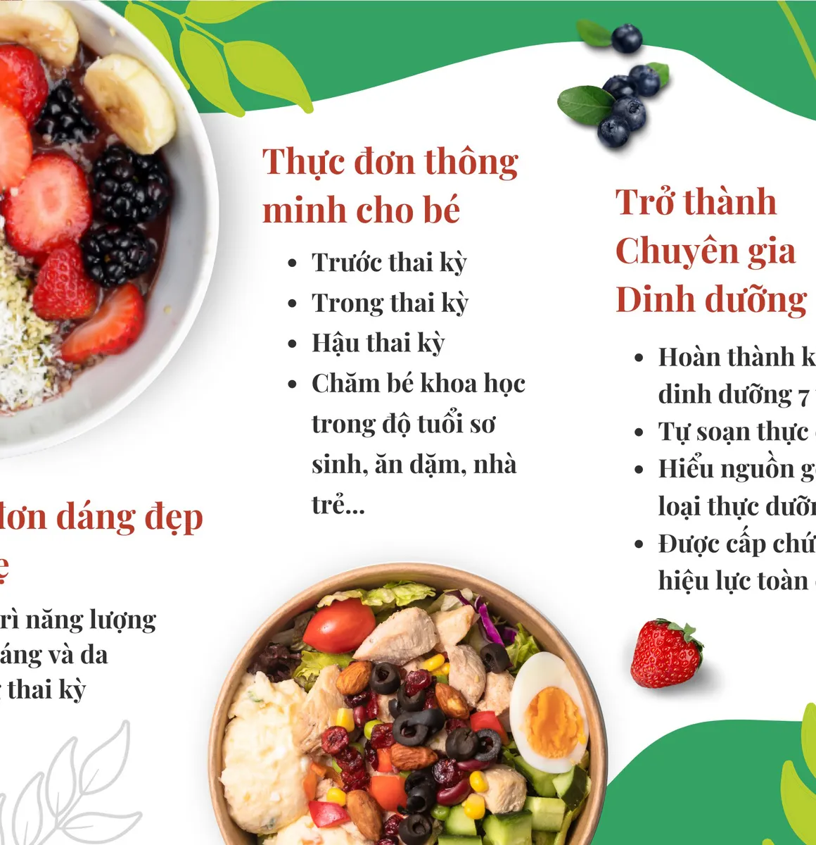 KHÓA HỌC CHUYÊN GIA DINH DƯỠNG DÀNH CHO MẸ BẦU
