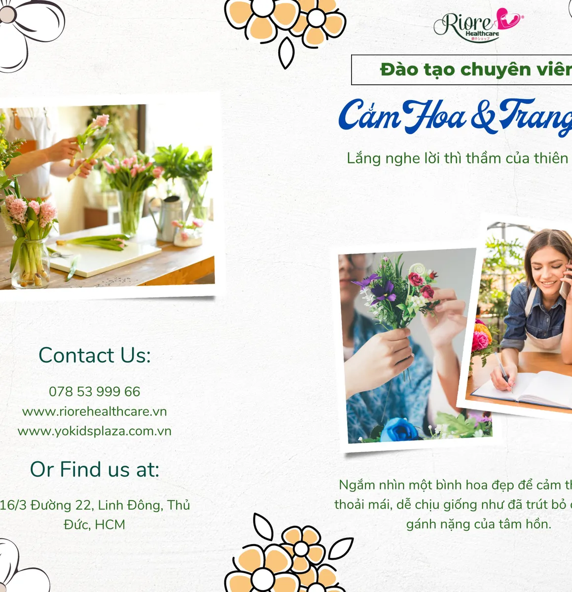 ĐÀO TẠO CHUYÊN VIÊN CẮM HOA VÀ TRANG TRÍ