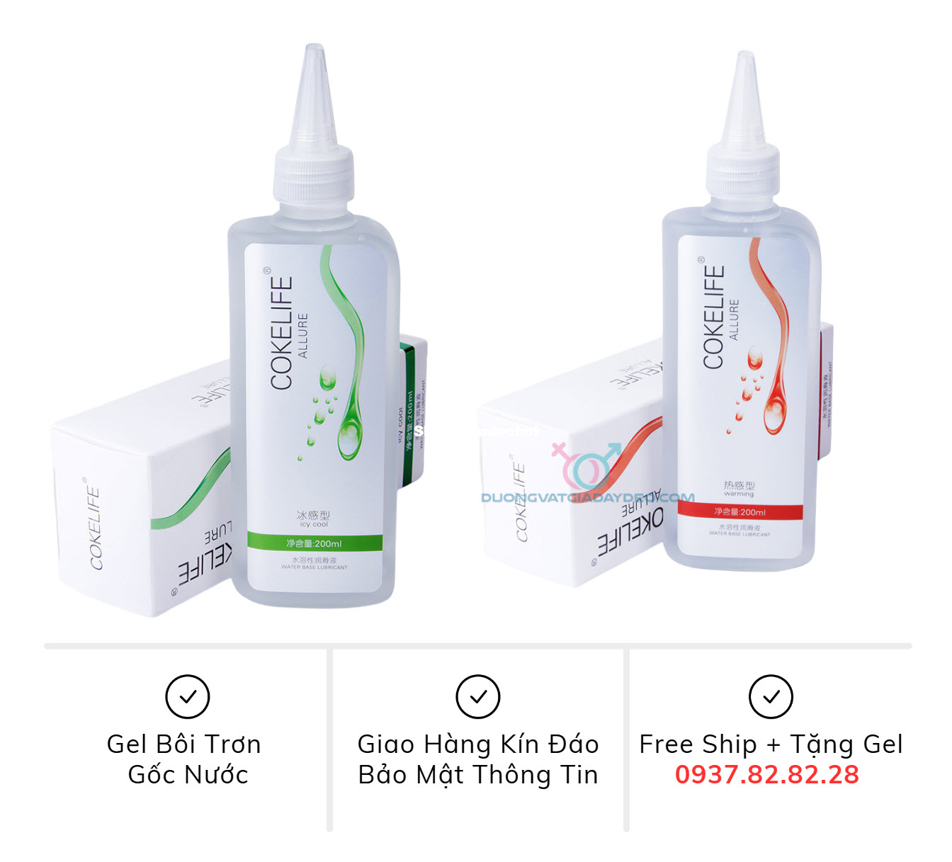 gel boi tron goc nuoc CokeLife Allure gel boi tron goc nuoc CokeLife Allure