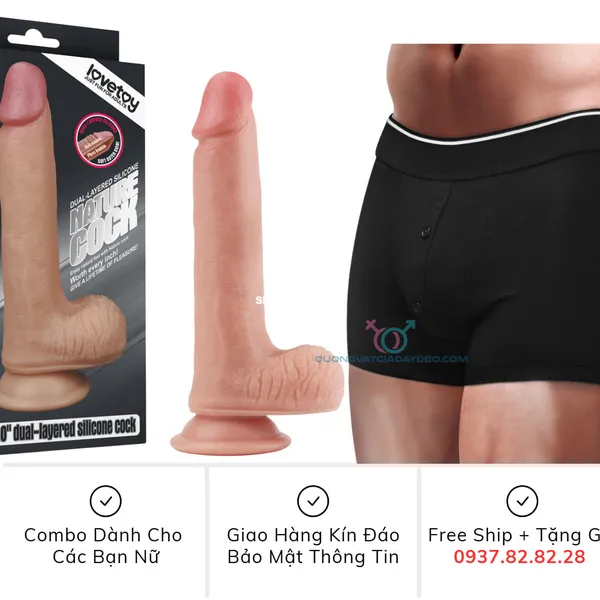 Combo Quần và Dương vật Lovetoy Nature Cock 15cm