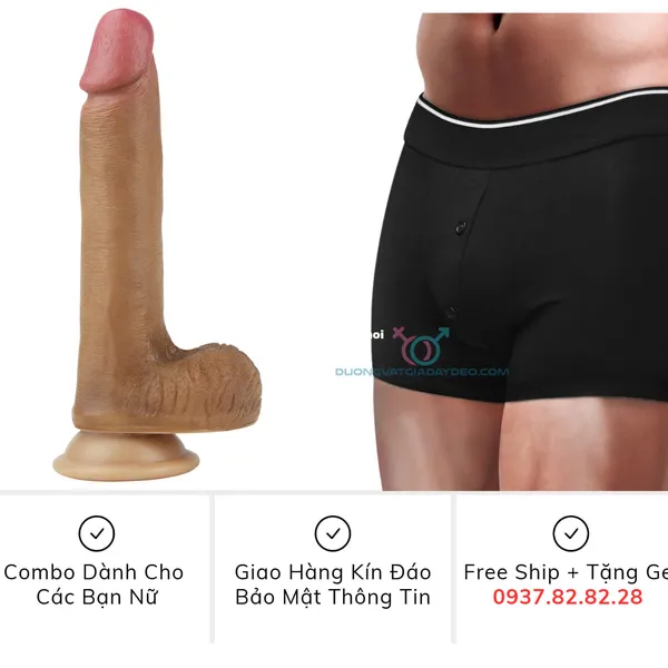 Combo Quần và Dương vật Lovetoy Nature Cock 15cm