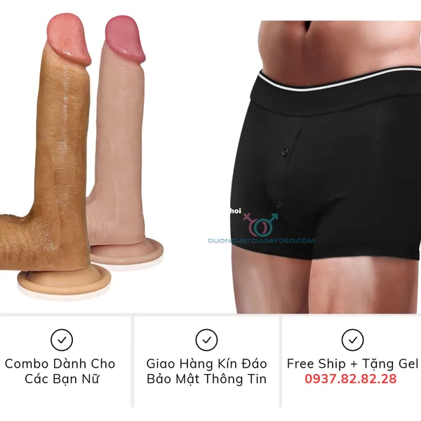Combo Quần và Dương vật Lovetoy Nature Cock 15cm