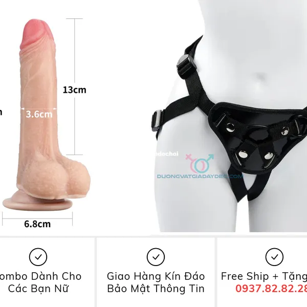 Trải nghiệm dương vật giả dành cho nữ có dây đeo Lovetoy 2 lớp bẻ cong 