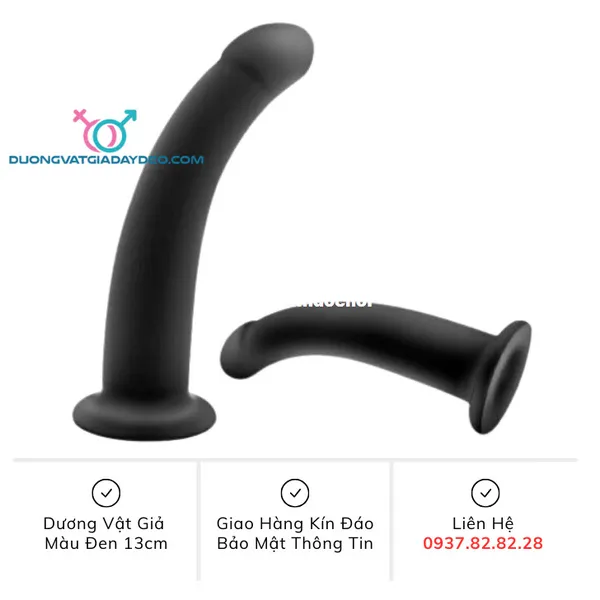 Cu giả có dây đeo màu đen dành cho les 13cm