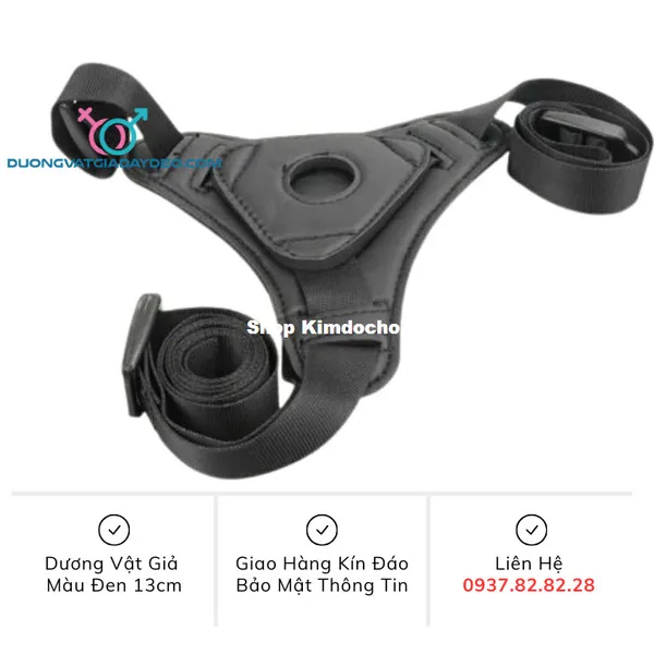 Cu giả có dây đeo màu đen dành cho les 13cm