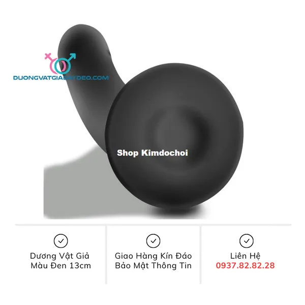 Cu giả có dây đeo màu đen dành cho les 13cm