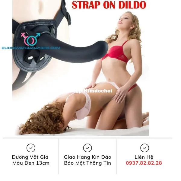 Cu giả có dây đeo màu đen dành cho les 13cm