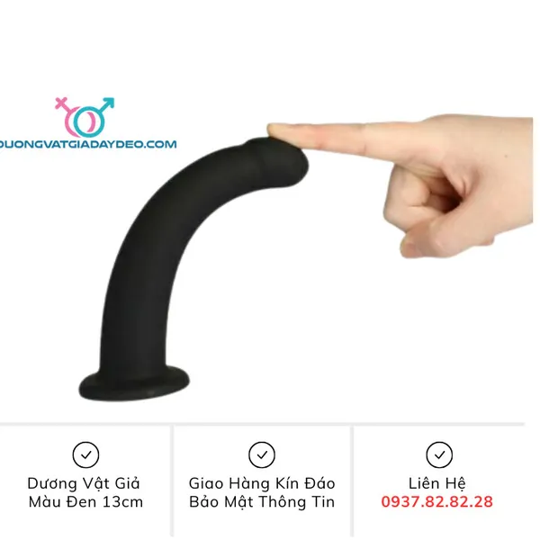 Cu giả có dây đeo màu đen dành cho les 13cm