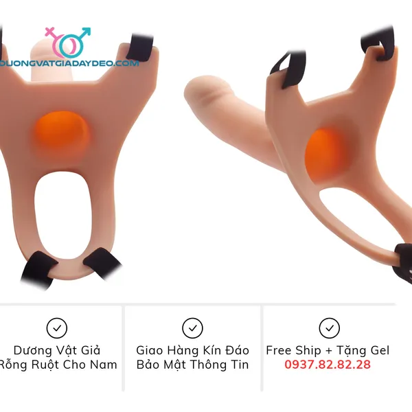 Dương vật giả dây đeo rỗng ruột phù hợp với các anh trai có “cậu nhỏ” khiêm tốn