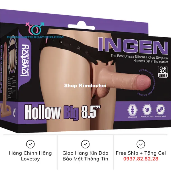 Dương vật giả dây đeo rỗng ruột Lovetoy - Giải pháp hoàn hảo cho nam giới