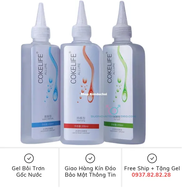 Đời sống vợ chồng được cải thiện với gel bôi trơn gốc nước CokeLife Allure 