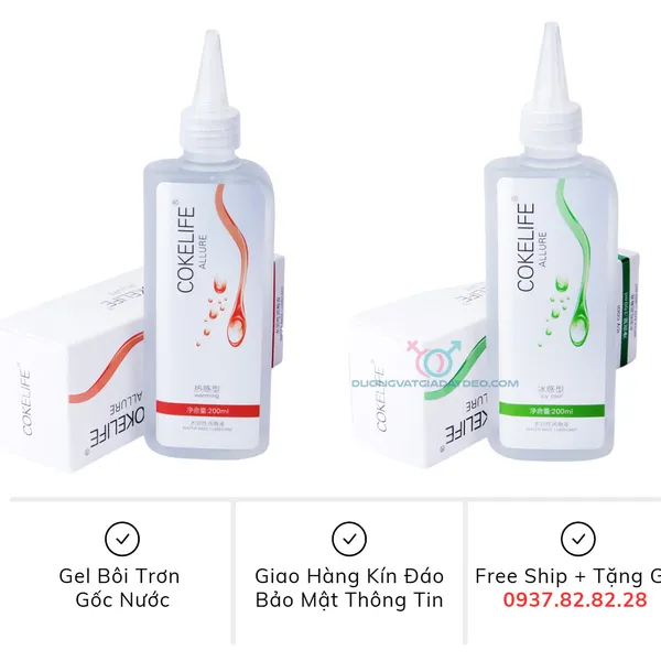 Đời sống vợ chồng được cải thiện với gel bôi trơn gốc nước CokeLife Allure 