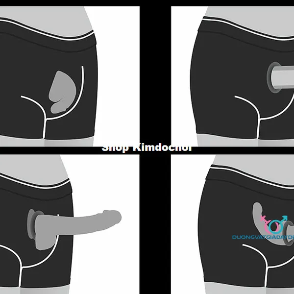Quần Lovetoy gắn dương vật phụ kiện tiện lợi cho các bạn Les muốn thay đổi dương vật giả