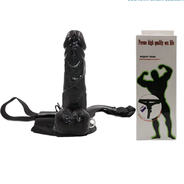 Dụng cu tình dục cho les màu den có rung mạnh mẽ 