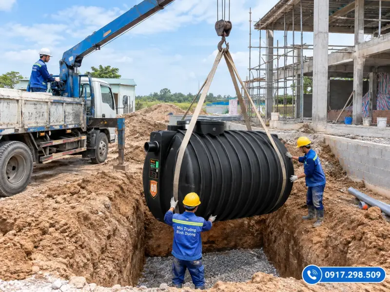 Lắp Đặt Bể Phốt Nhựa Tại Bình Phước