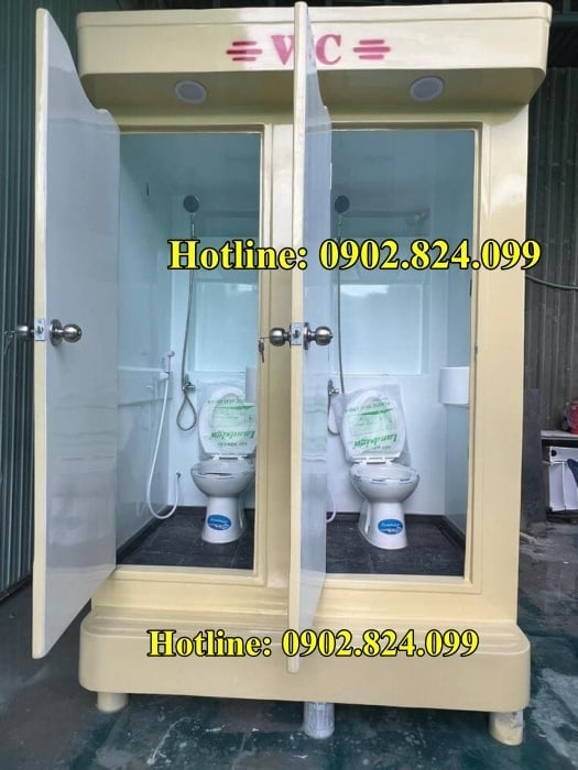 Toilet di động 2 buồng nhà tắm