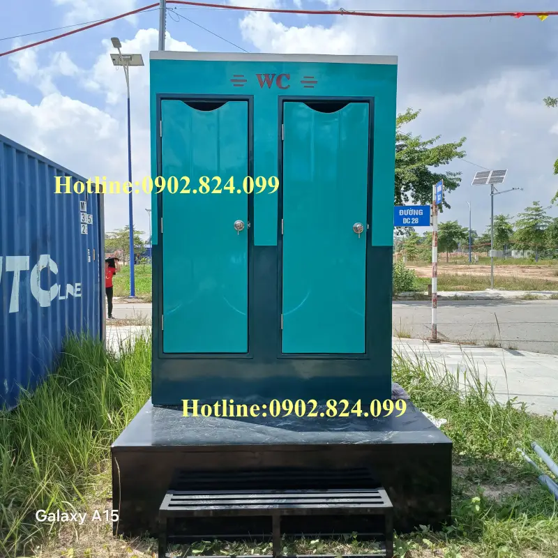 Nhà vệ sinh công trường kết hợp bồn tự hủy 3m3