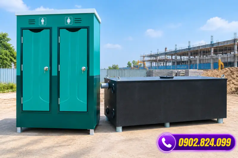 Toilet di động kèm bể phốt đúc sẵn