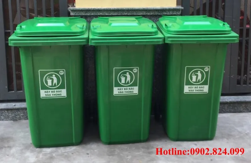Báo giá thùng rác 240 lít nhựa HDPE