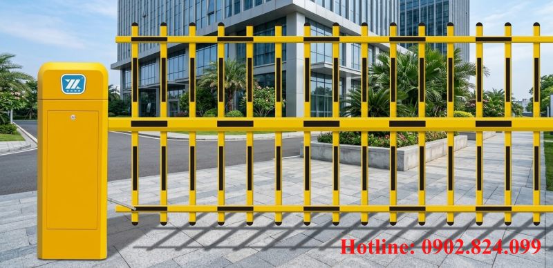 barie hàng rào thanh chắn 2 tầng