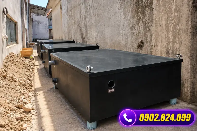 Bể phốt Composite 2m3 lắp tại Vĩnh Long