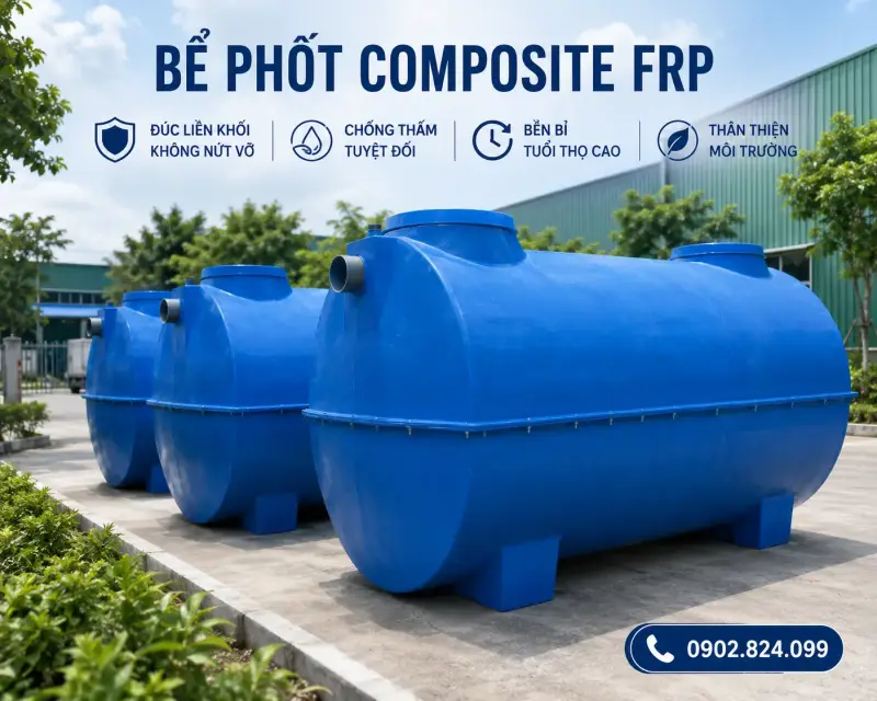 bể phốt nhựa giá rẻ đúc sẵn