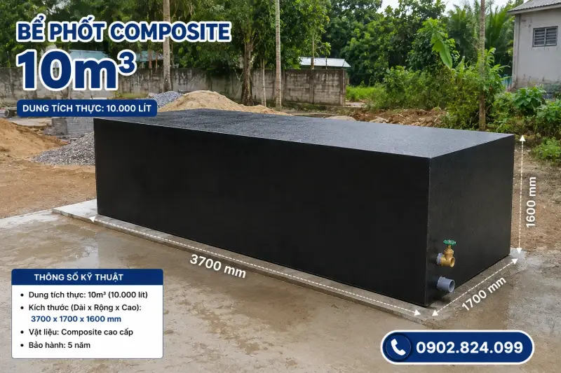 bể tự hoại composite 10m3