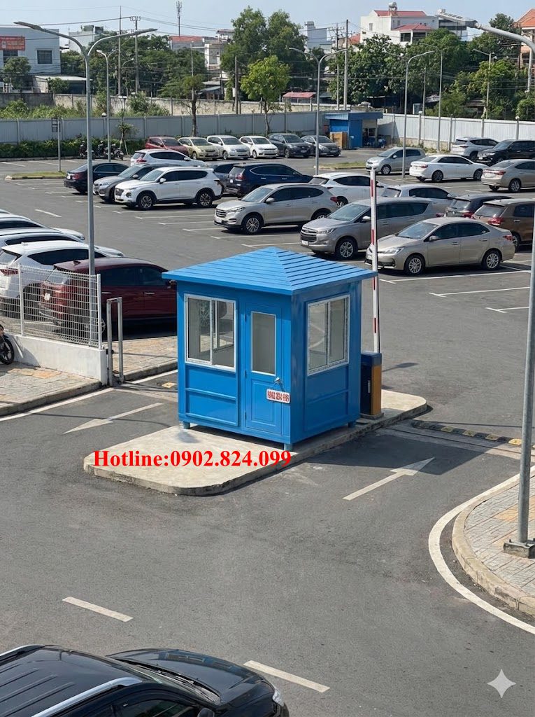 Bốt gác bảo vệ bồ trí tại bãi gửi xe Ôto