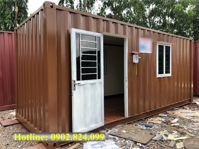 container văn phòng 20 ft có lắp đặt Toilet/wc kèm theo