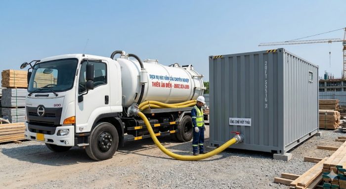 dịch vụ hút hâm cầu tại công trường