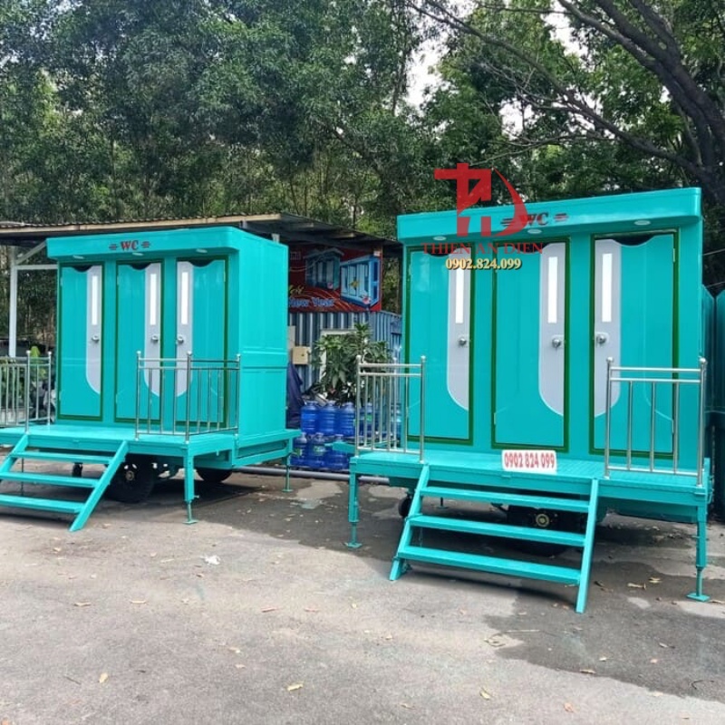 nhà vệ sinh di động xe kéo
