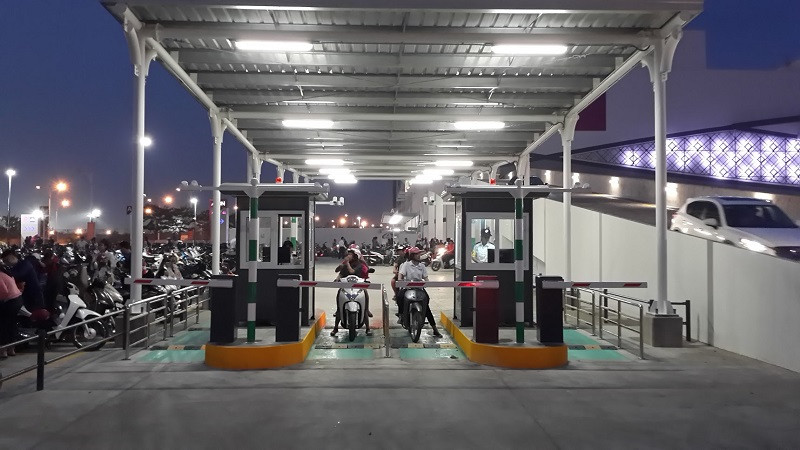 Chốt bảo vệ trạm giữ xe