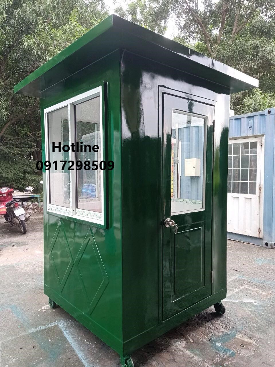 cabin bảo vệ có bánh xe