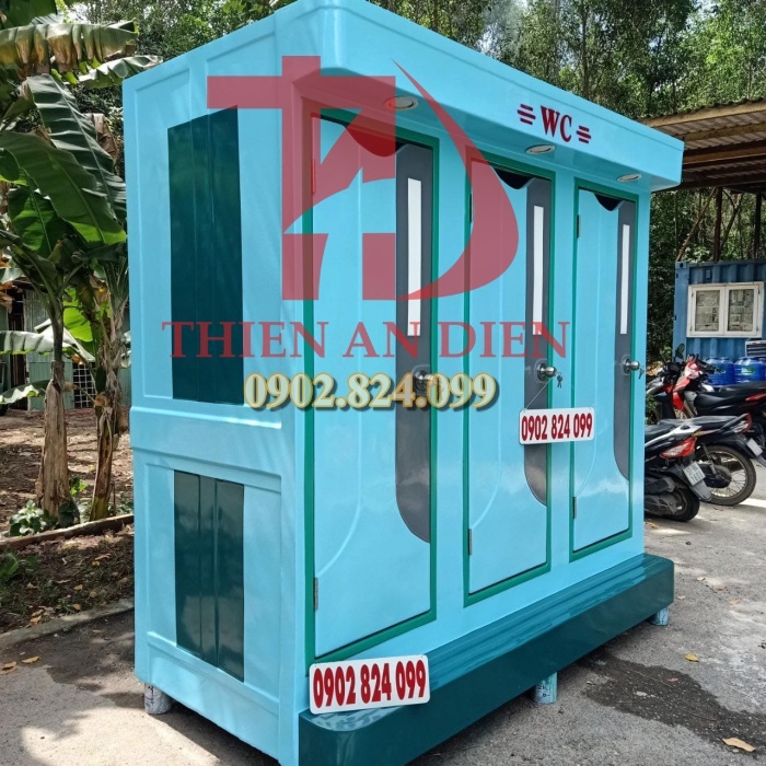 nhà vệ sinh di động ba buồng