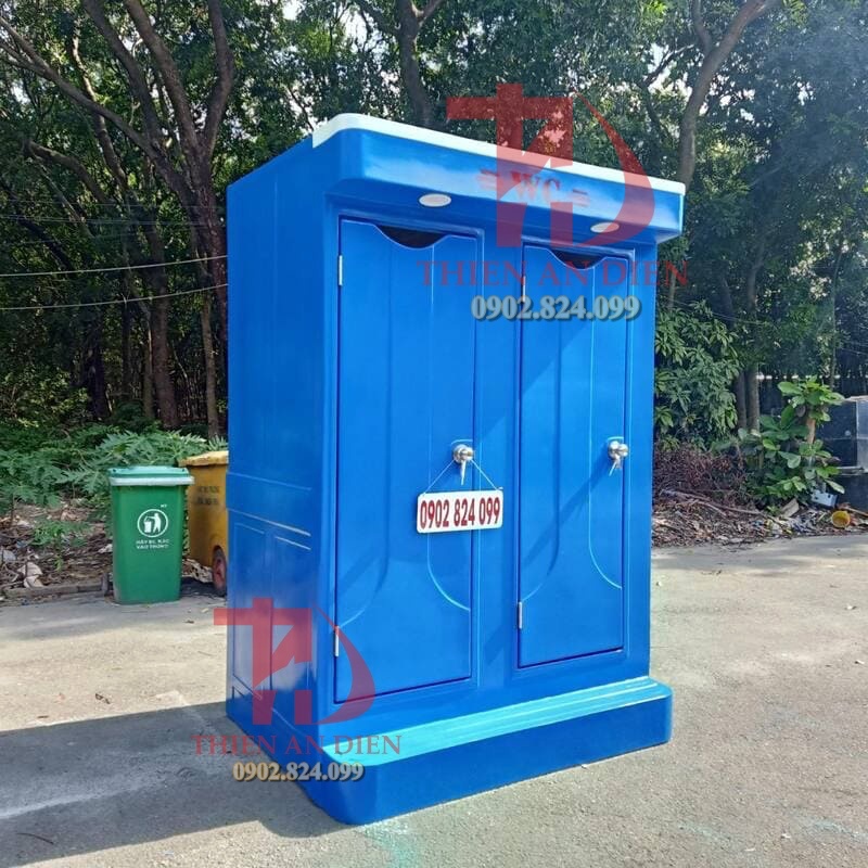 nhà vệ sinh di động hai buồng