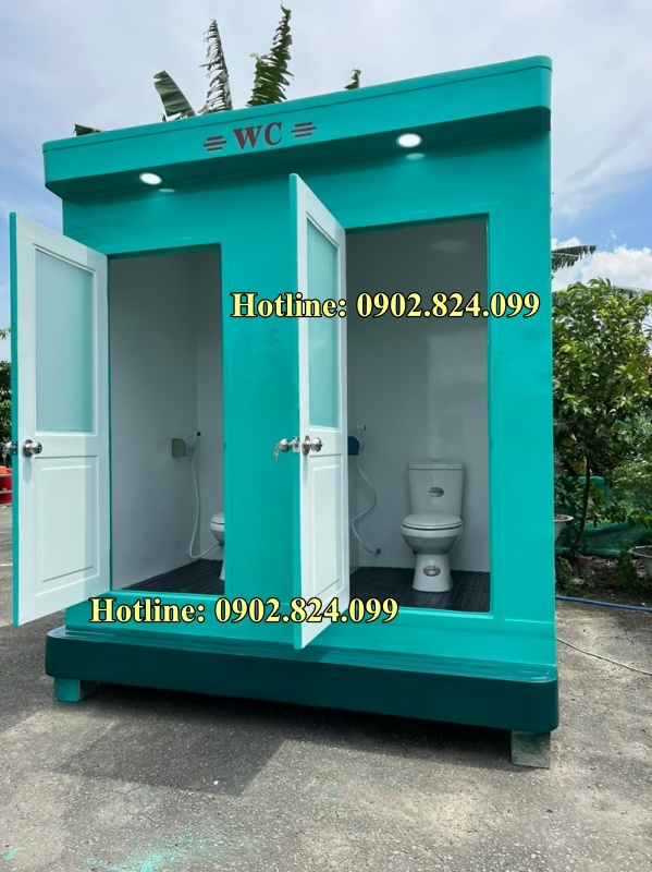 nhà vệ sinh lưu động buồng đôi