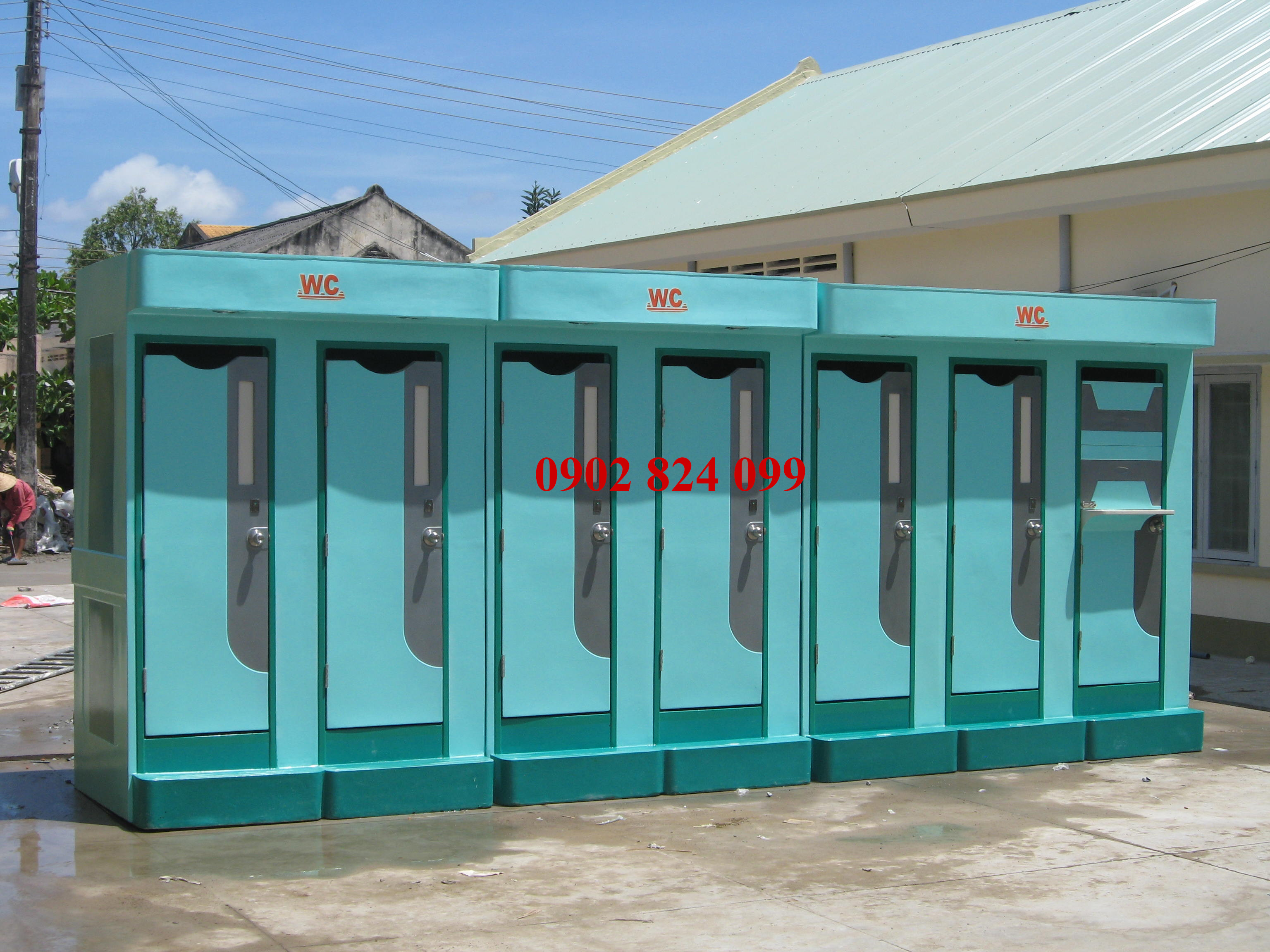 nhà vệ sinh di động cho thuê composite