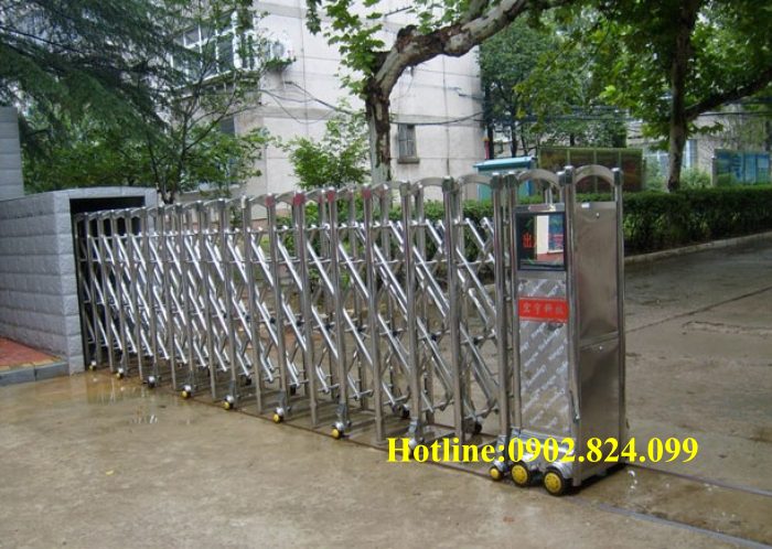 lắp đặt cổng xếp trọn gói