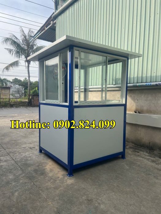 nhà bảo vệ nhôm kính 1.4 x 1.4 m